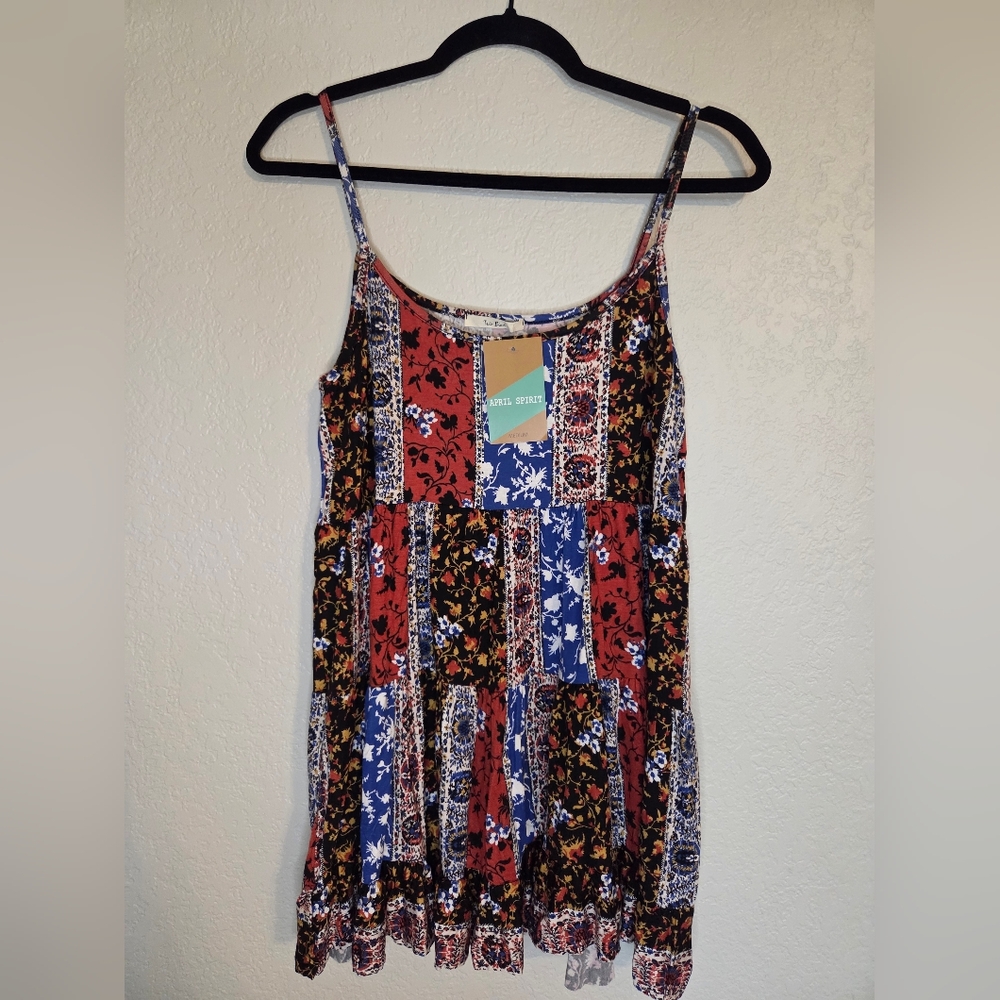 Tres Bien Red and Blue Camisole Sleeveless Top, Super Cute!